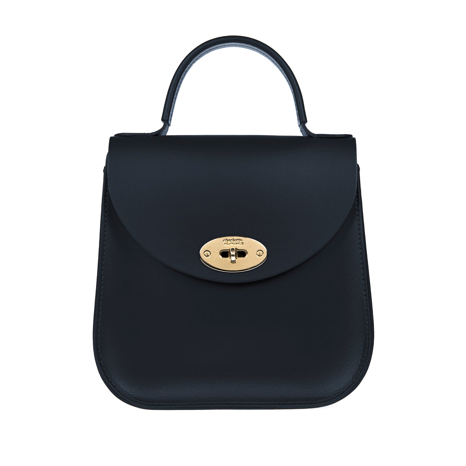 The Original Bloomsbury | Leather Crossbody Handbag in Navy
